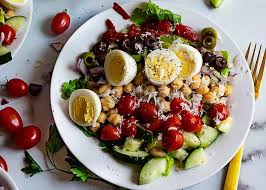 Five Boiled Egg with Salad and Sauce