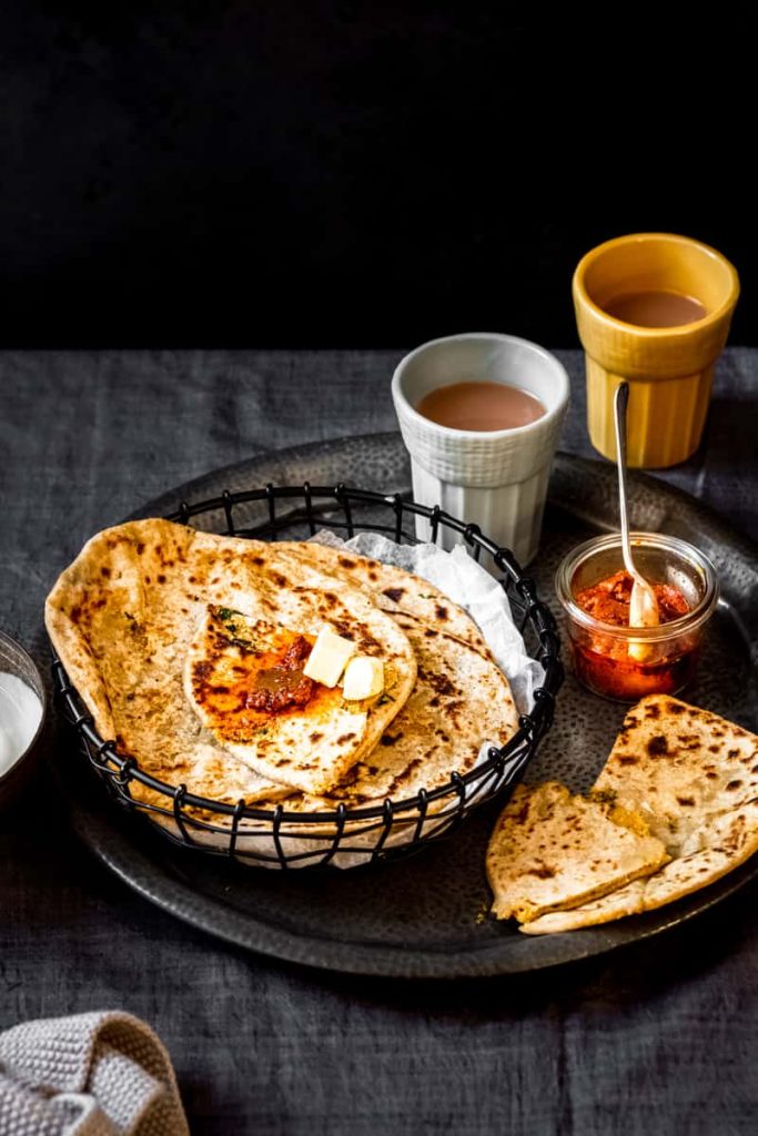 Tea with 2 Paranthe