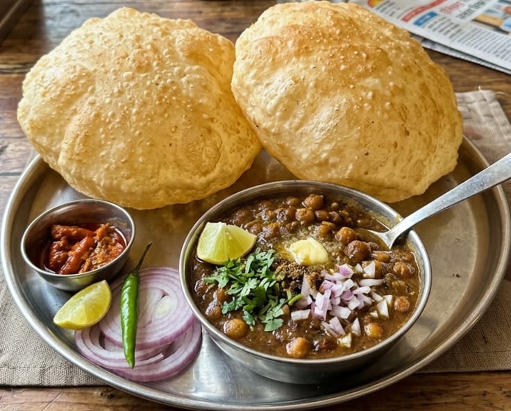 chick pea(chole kulcha)