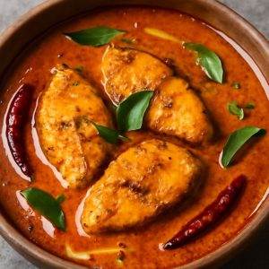 fish vindaloo hot spicy curry
