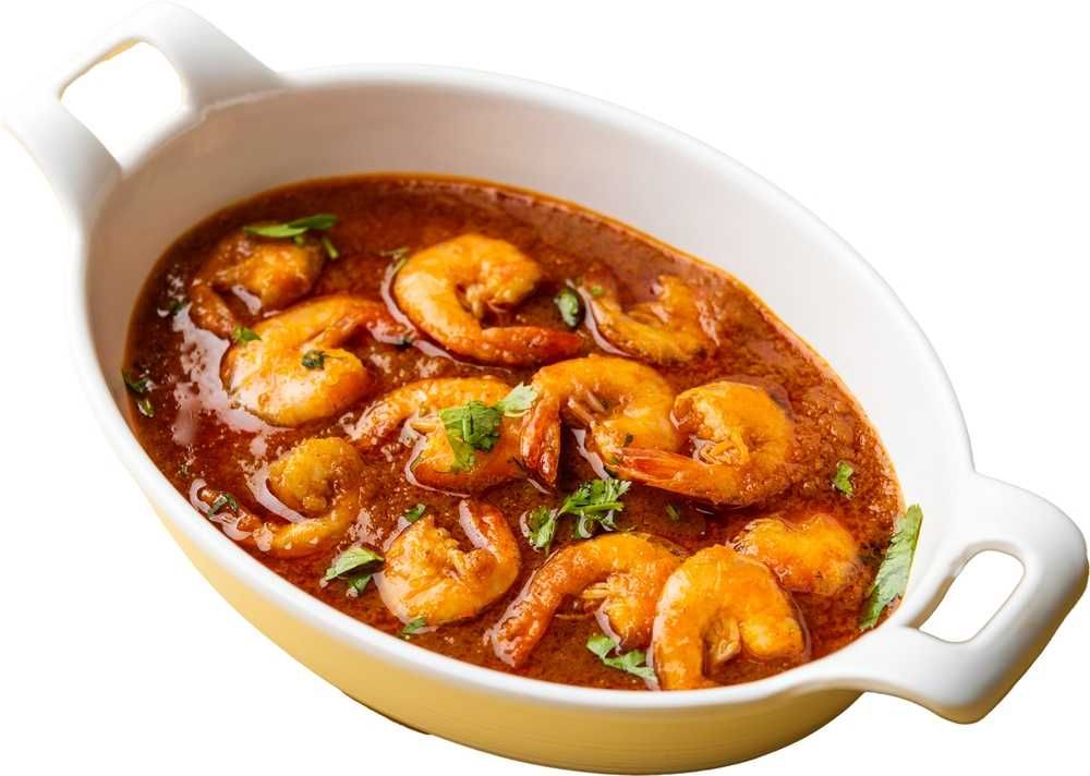 Tasty,Prawns,Masala,In,Plate